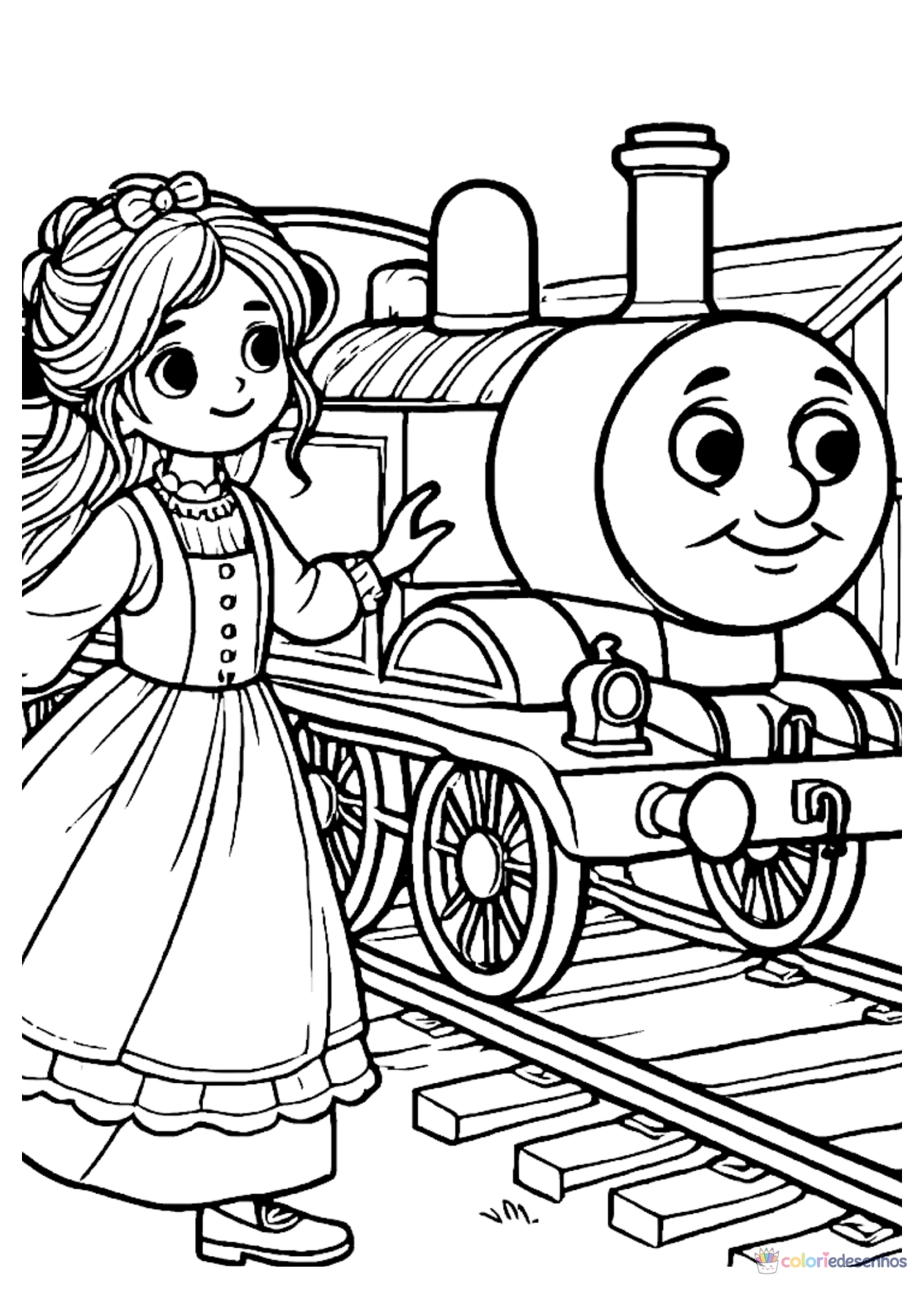 Bob o Trem para imprimir e colorir para colorir