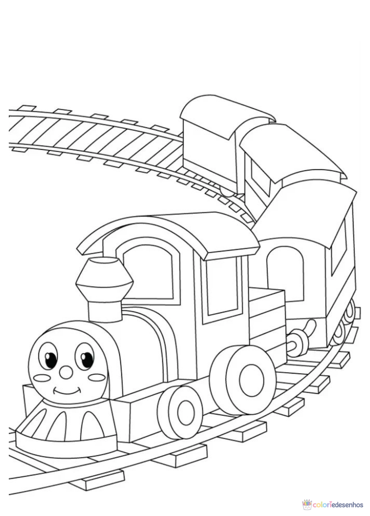 Bob o Trem para imprimir e colorir para colorir