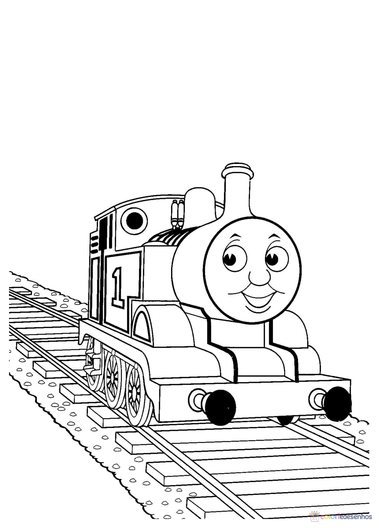Bob o Trem para imprimir e colorir para colorir
