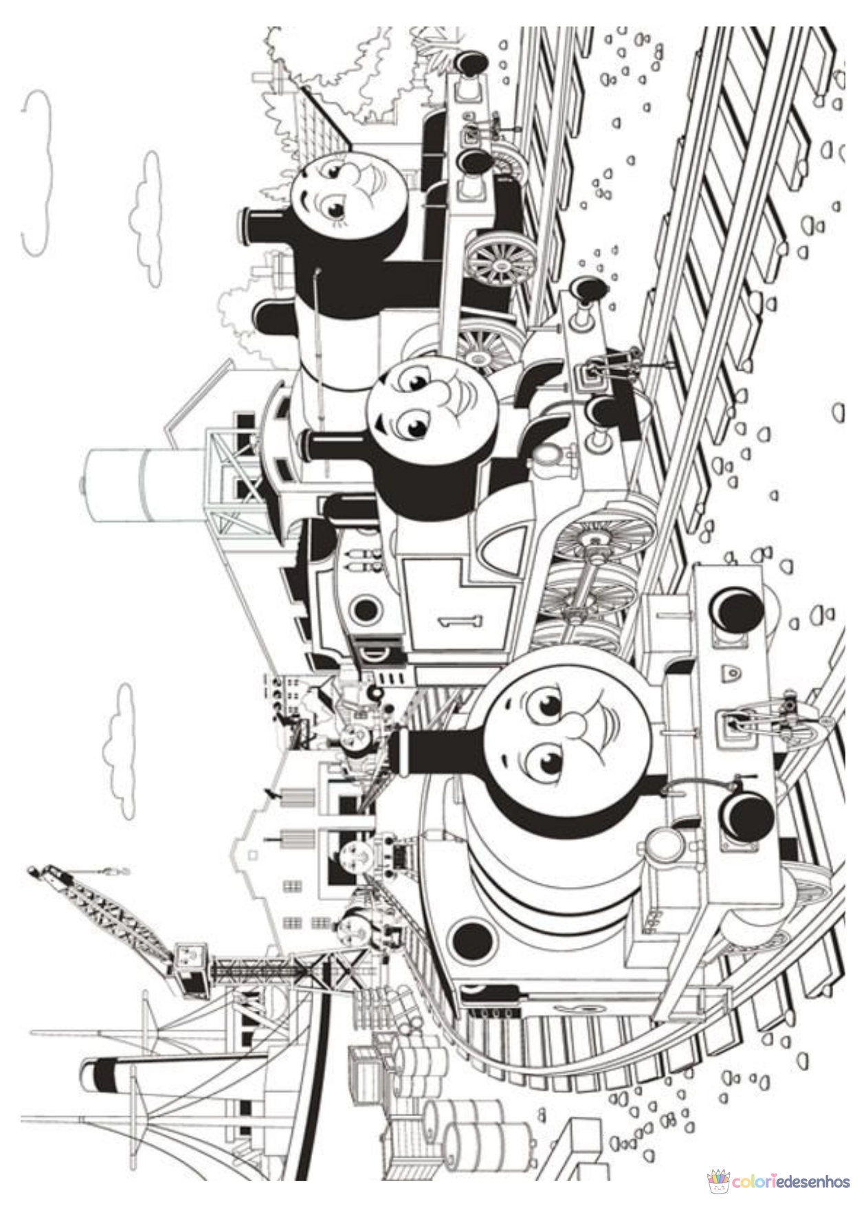 Bob o Trem para imprimir e colorir para colorir
