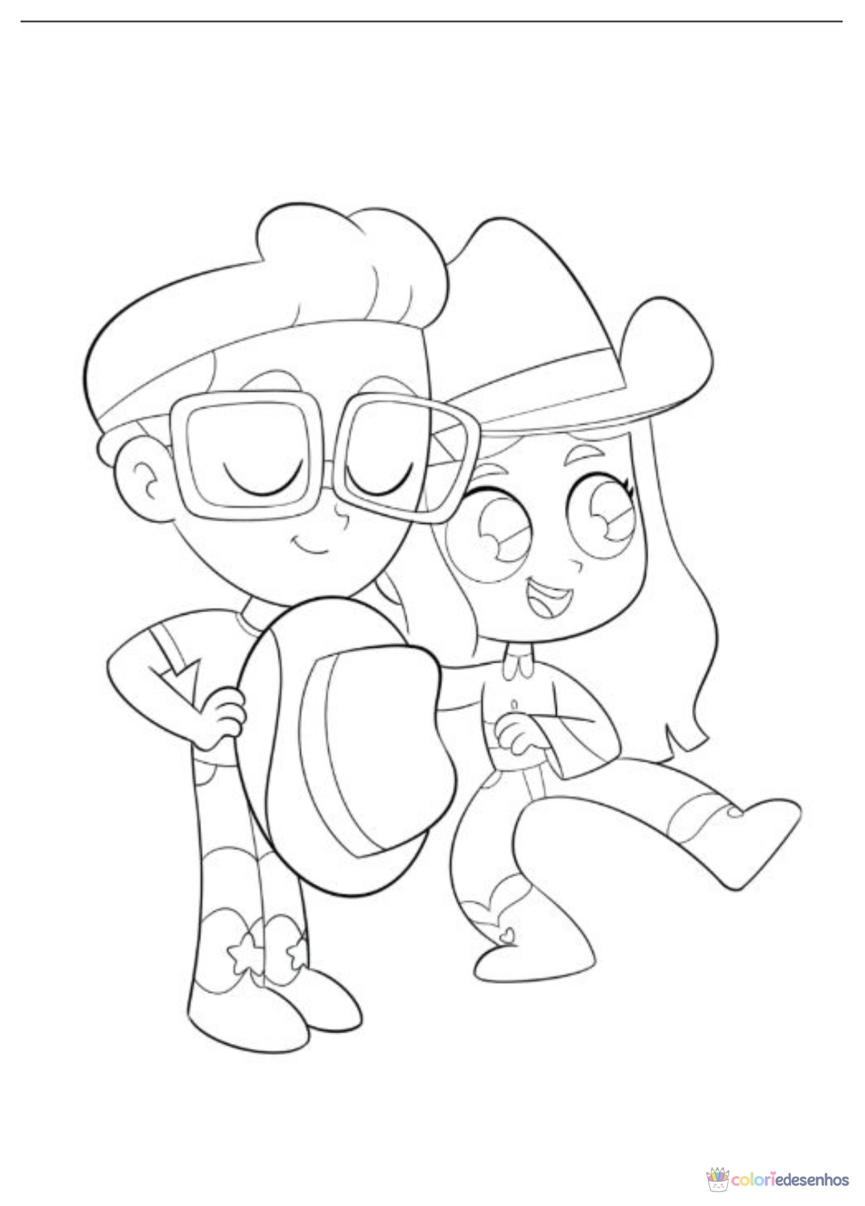 Boiadeirinha para imprimir e colorir para colorir