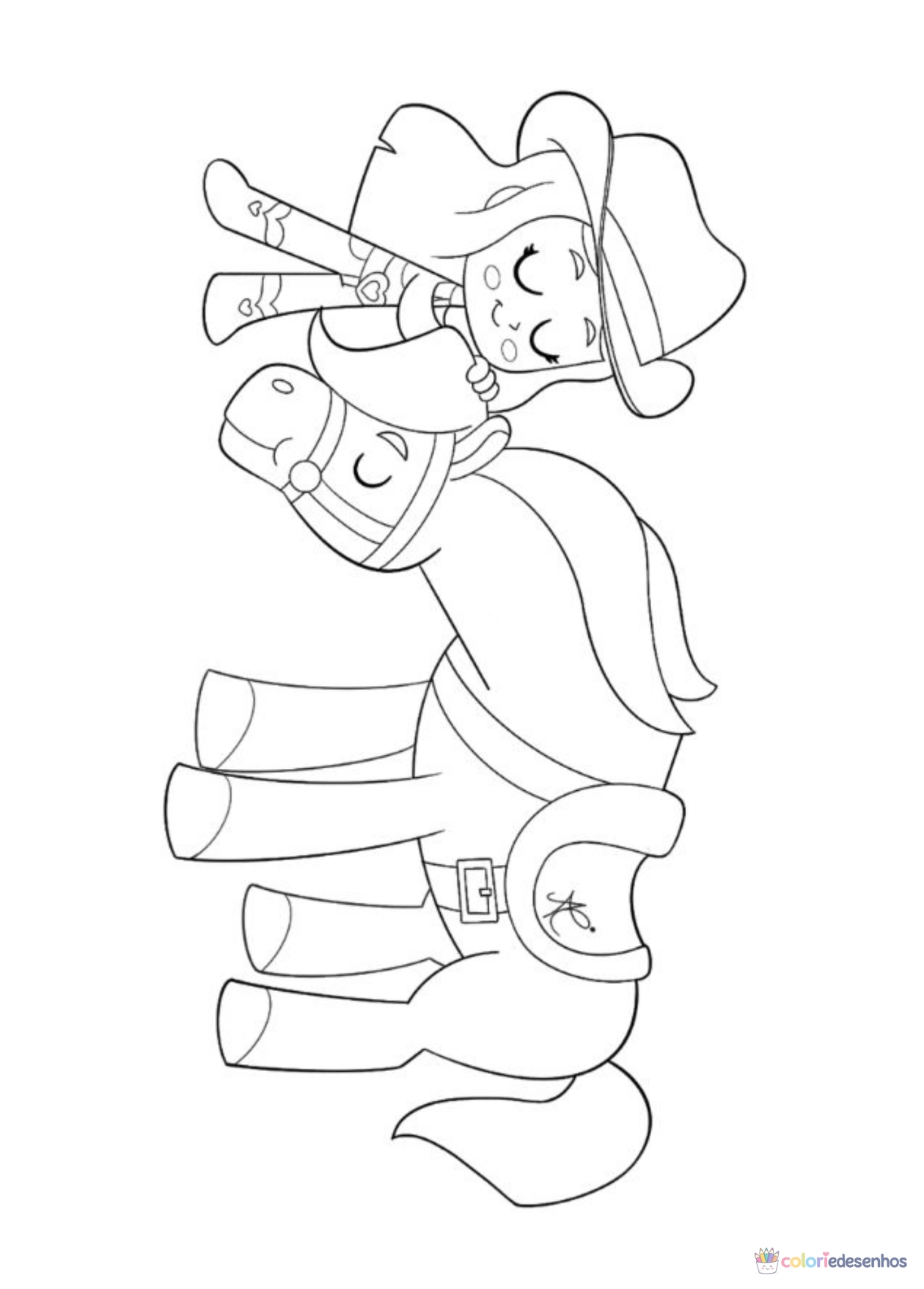 Boiadeirinha para imprimir e colorir para colorir