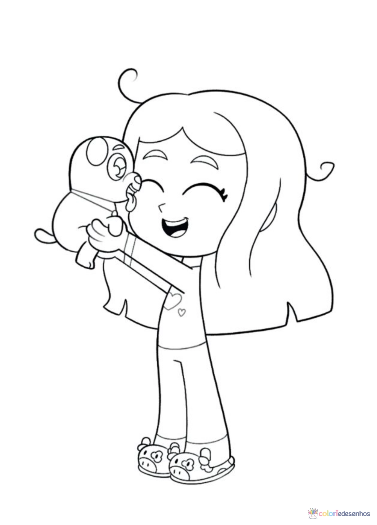 Boiadeirinha para imprimir e colorir para colorir