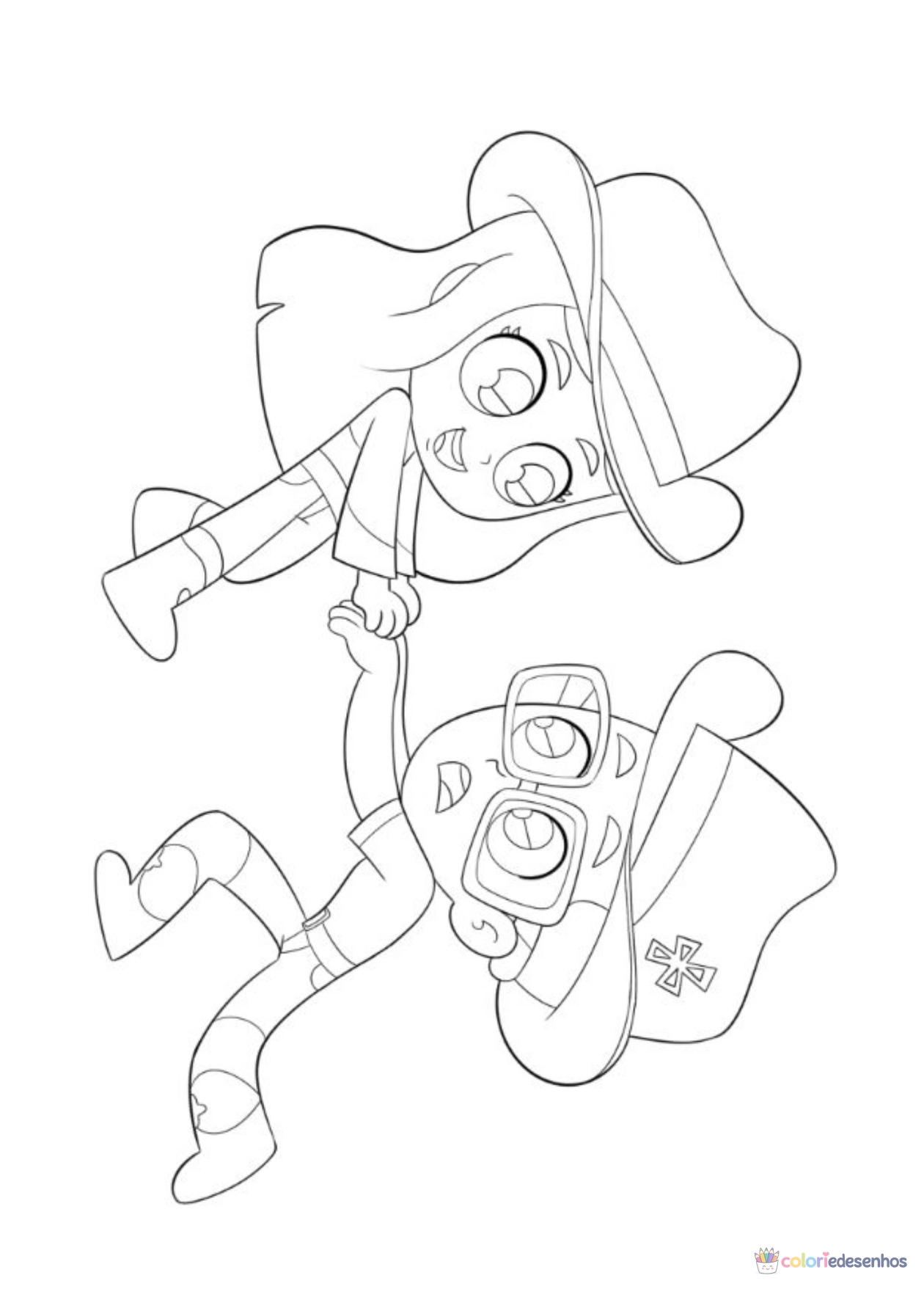 Boiadeirinha para imprimir e colorir para colorir