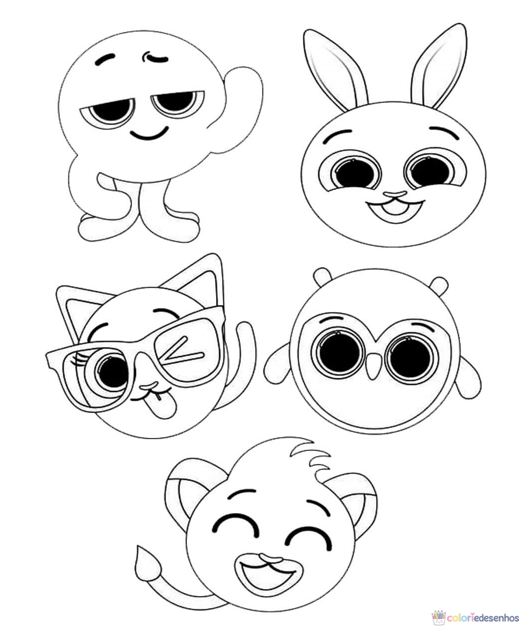 Desenhos de Bolofofos para colorir