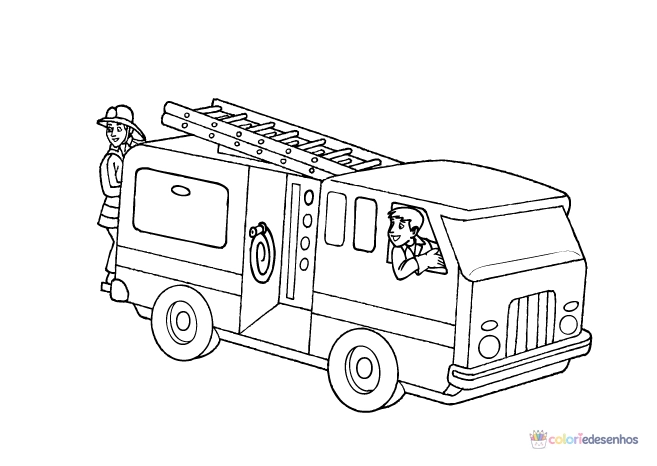 Desenhos de Bombeiros para colorir