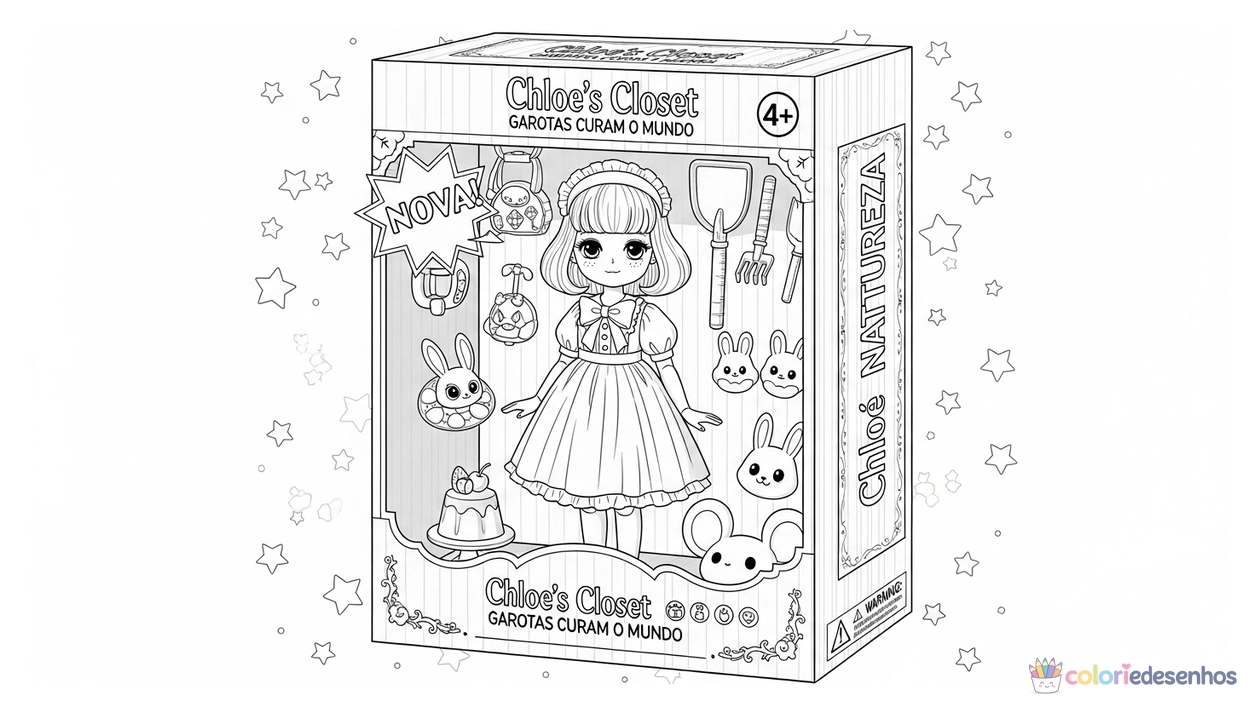 Desenhos de Bonecas para colorir