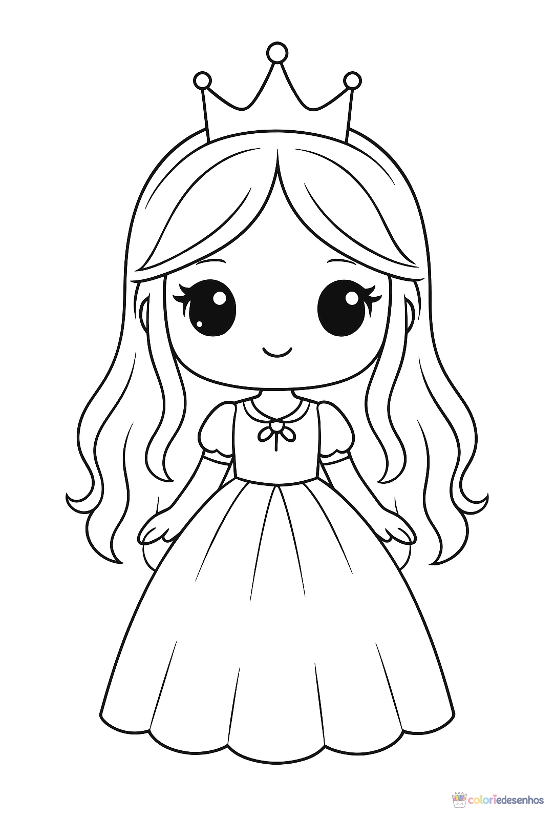 Boneca para colorir