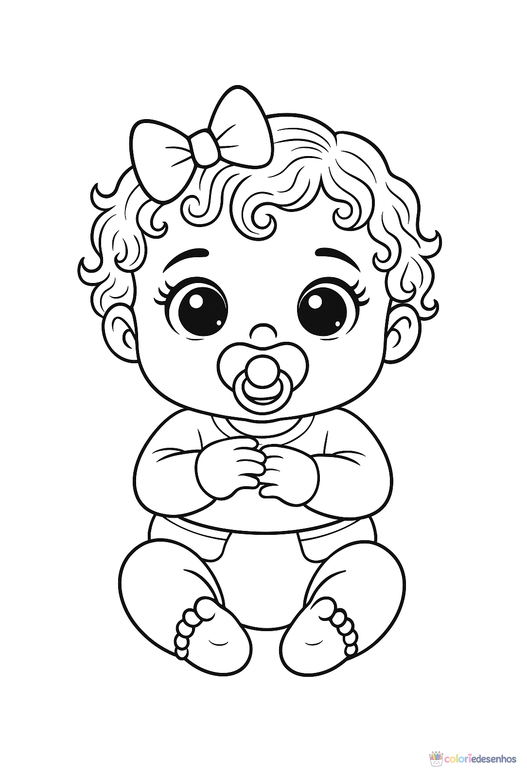 Boneca para colorir