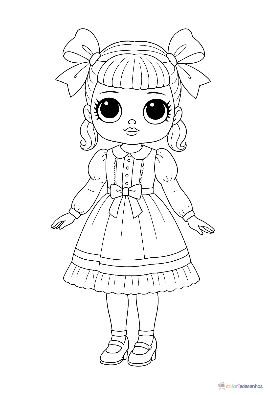 Boneca para colorir