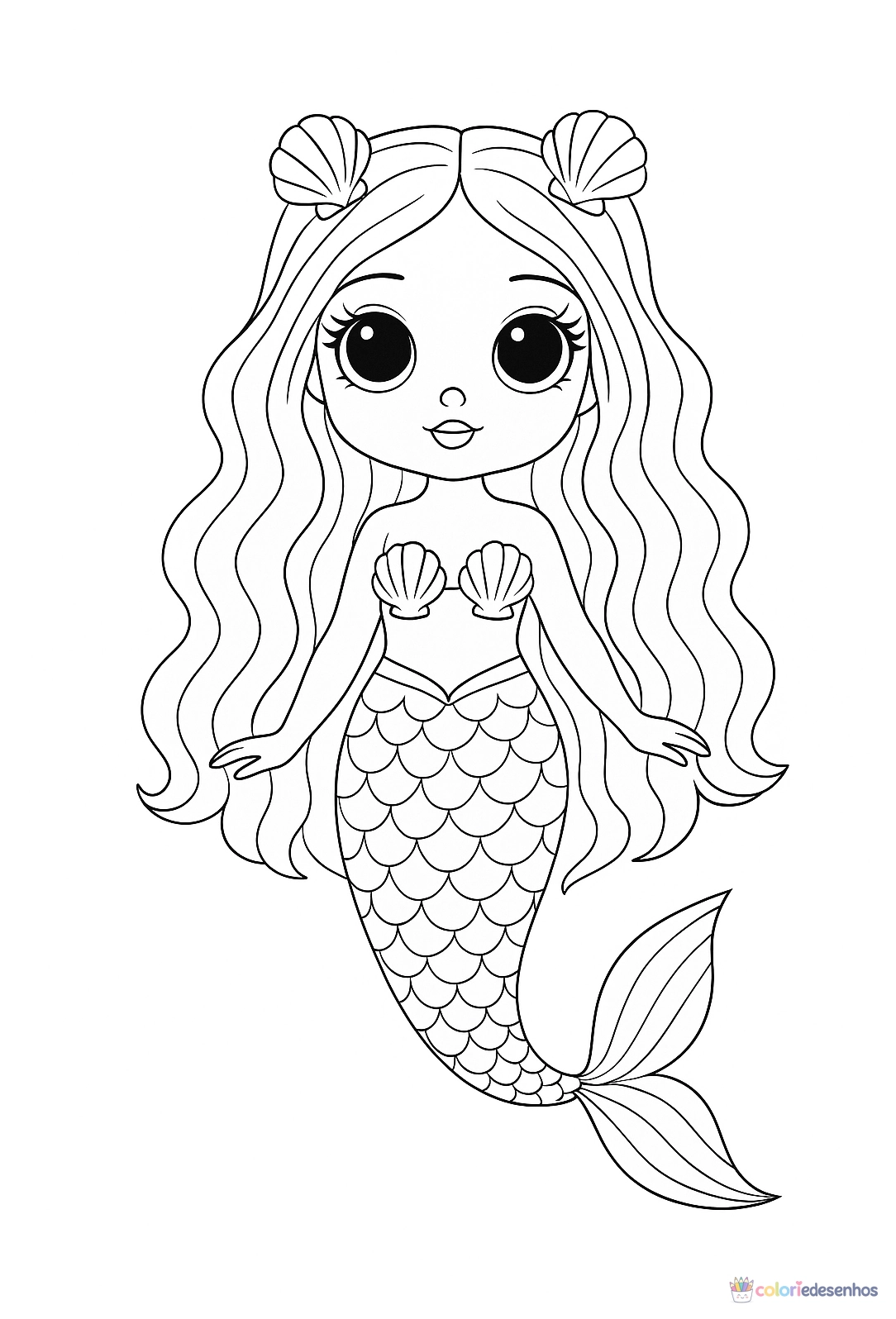 Boneca para colorir