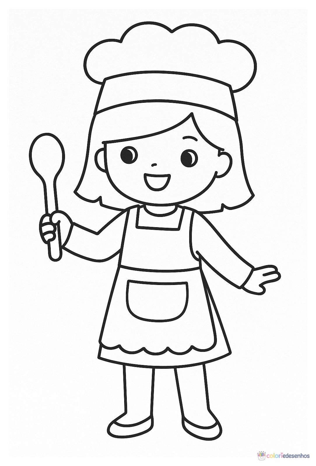 Boneca para colorir