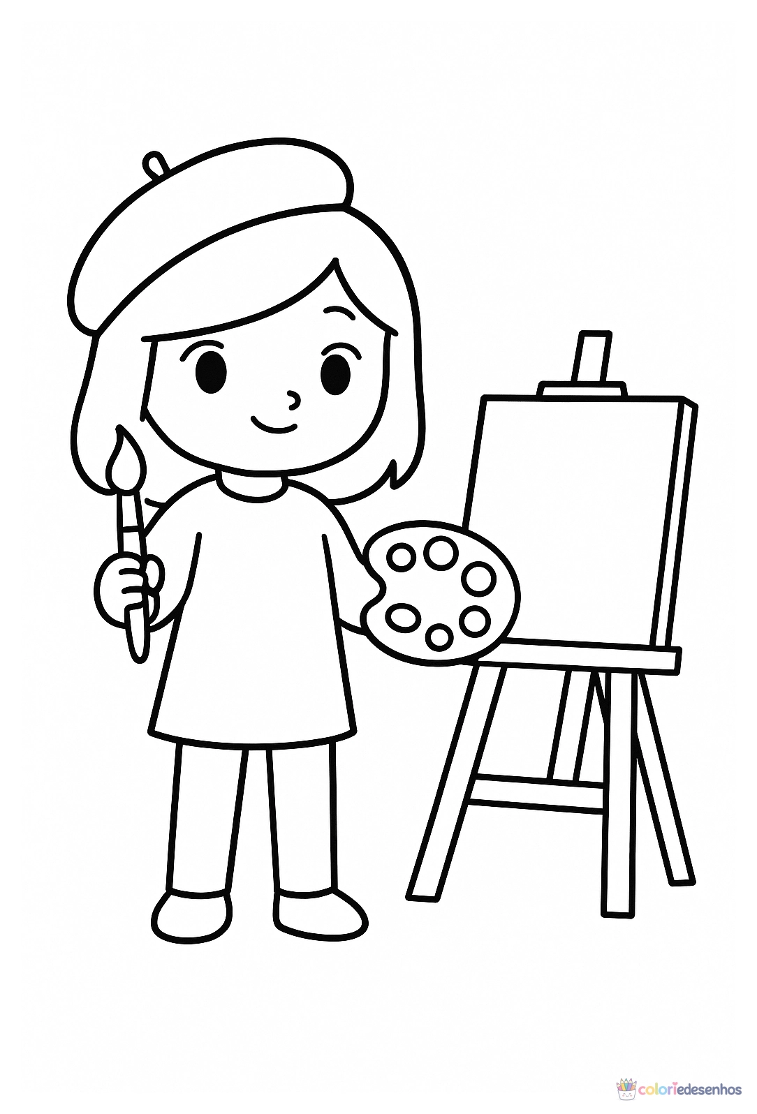 Boneca para colorir