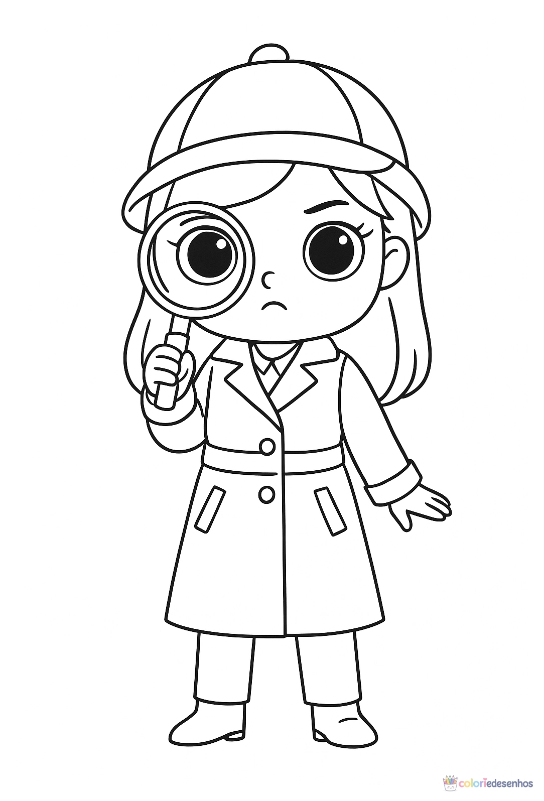 Boneca para colorir