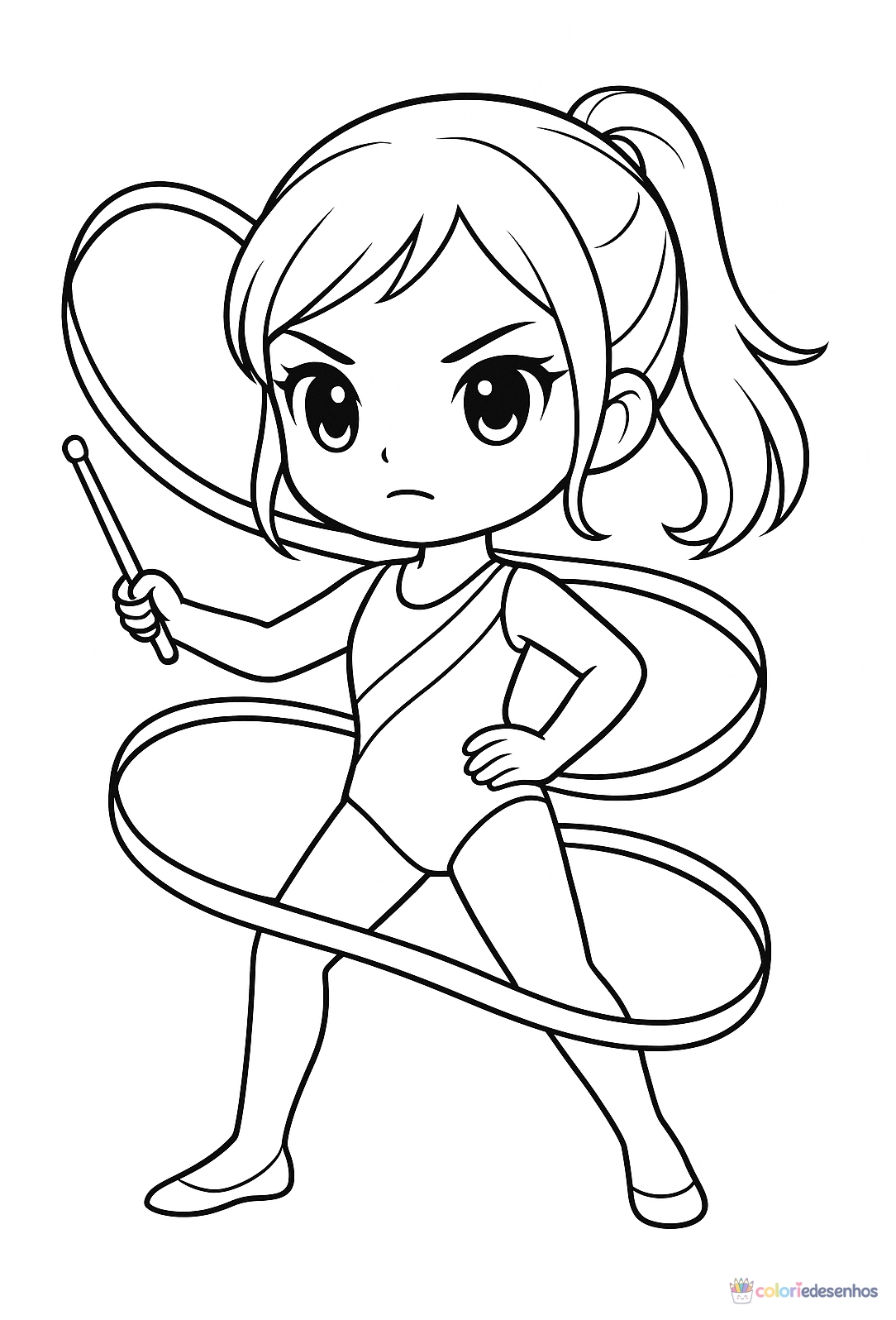 Boneca para colorir