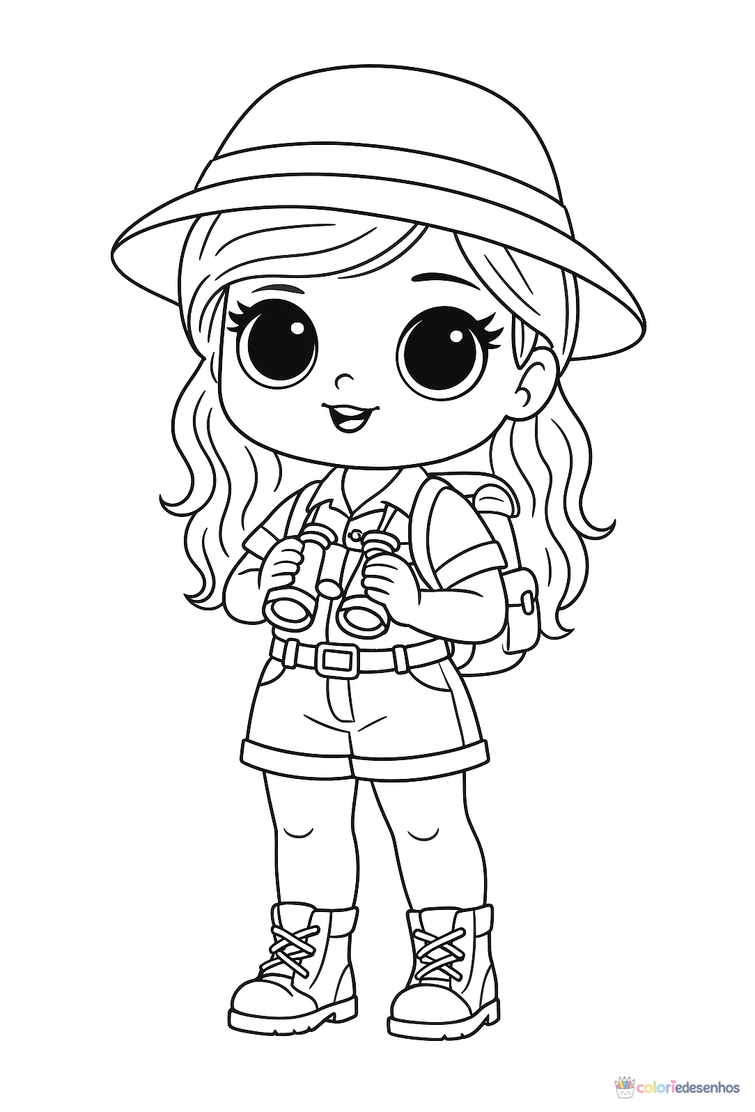Boneca para colorir