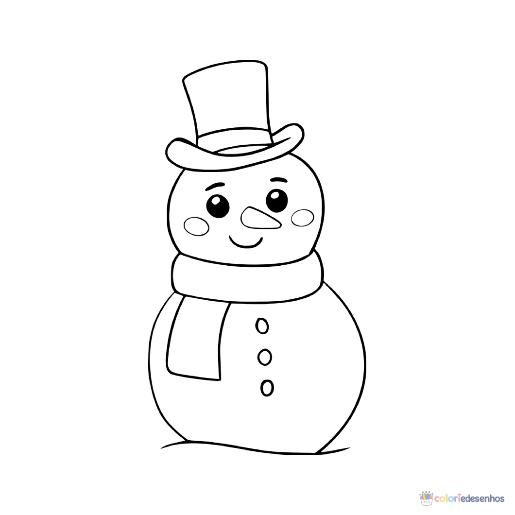 Bonecos de Neve para colorir