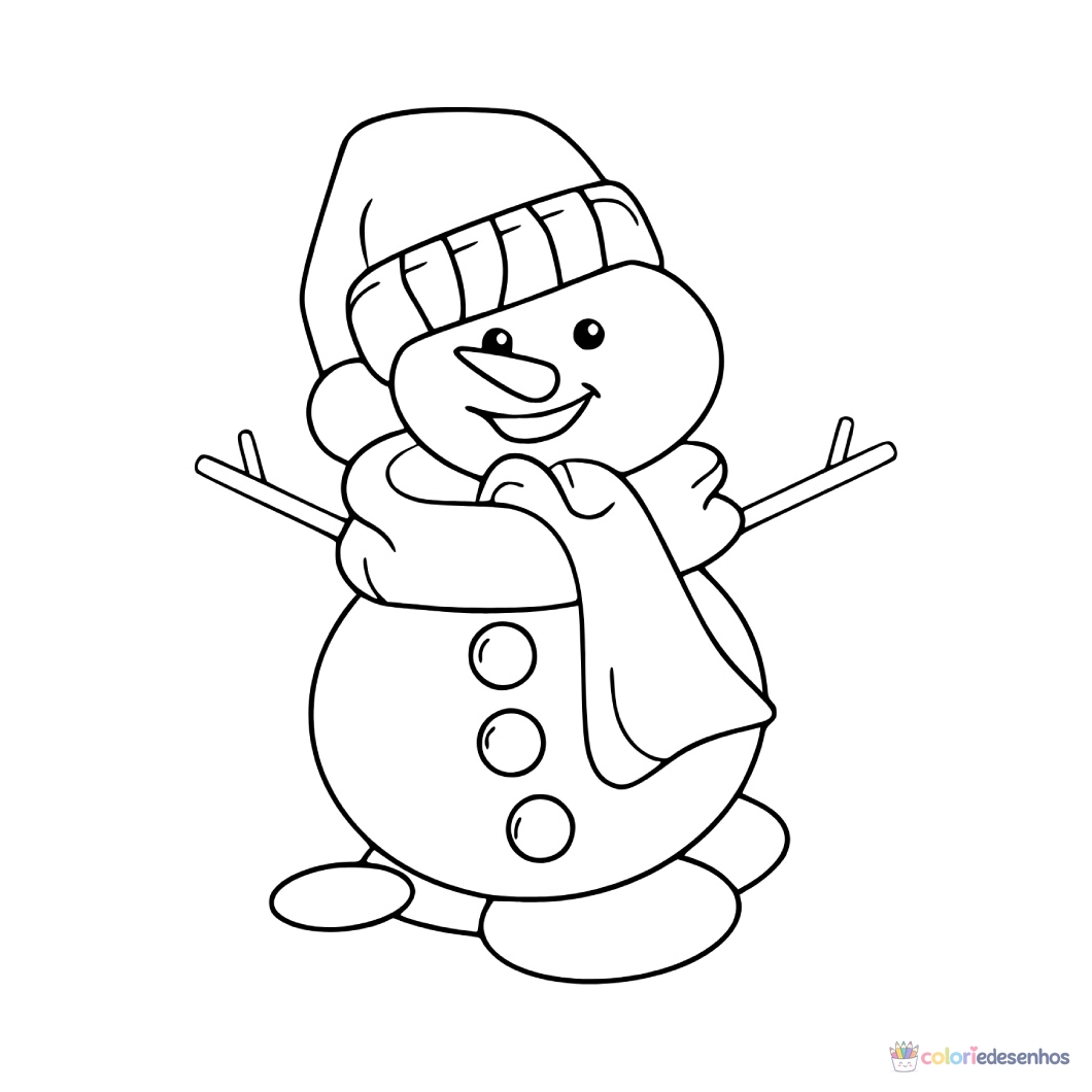 Bonecos de Neve para colorir