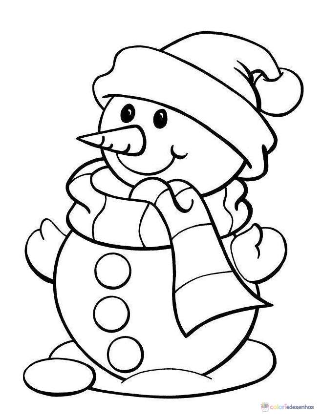 Bonecos de Neve para colorir