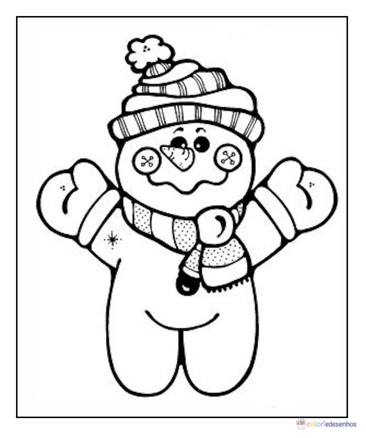 Bonecos de Neve para colorir