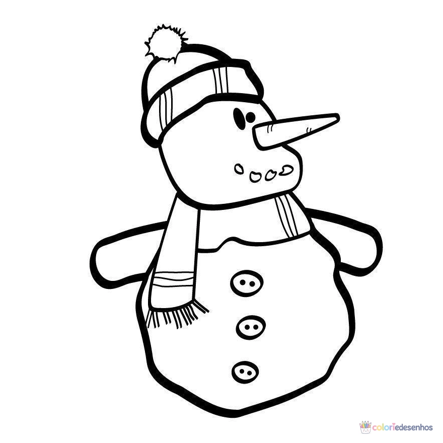 Bonecos de Neve para colorir