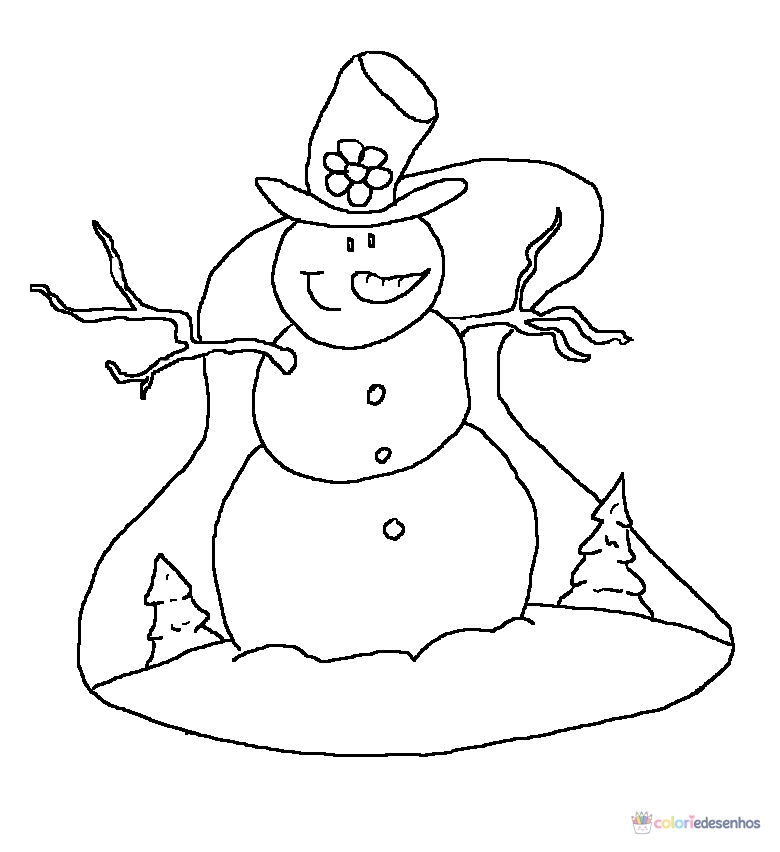 Bonecos de Neve para colorir