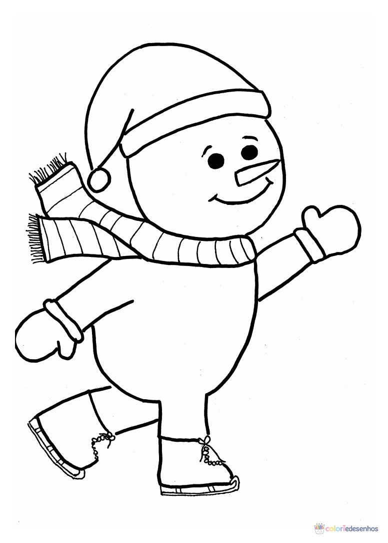 Bonecos de Neve para colorir