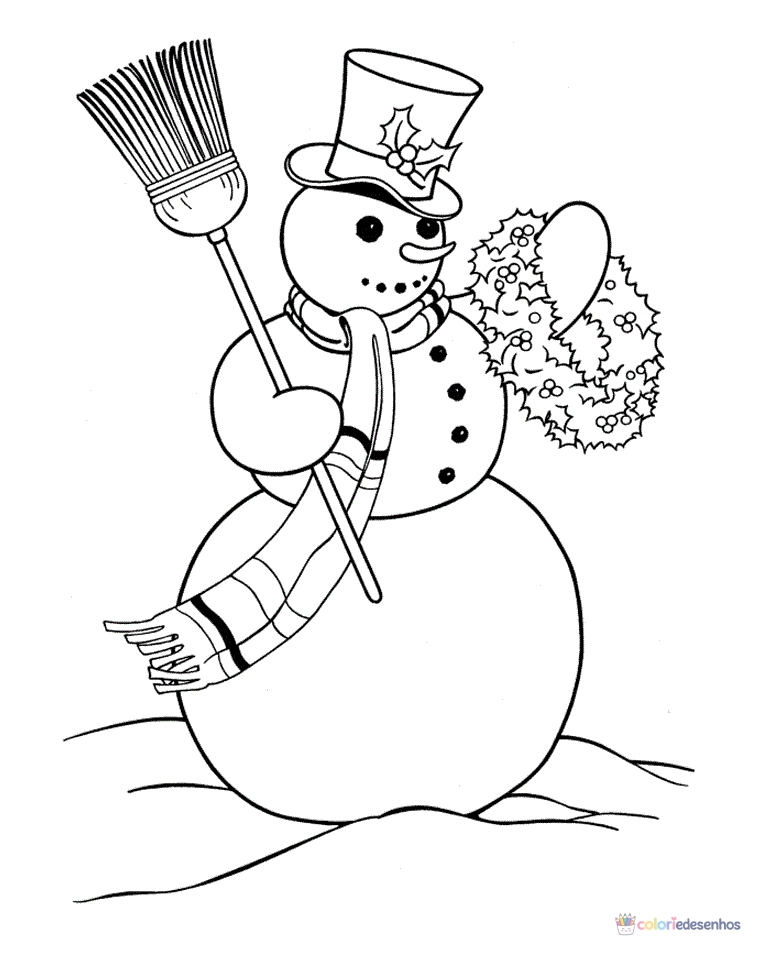 Bonecos de Neve para colorir