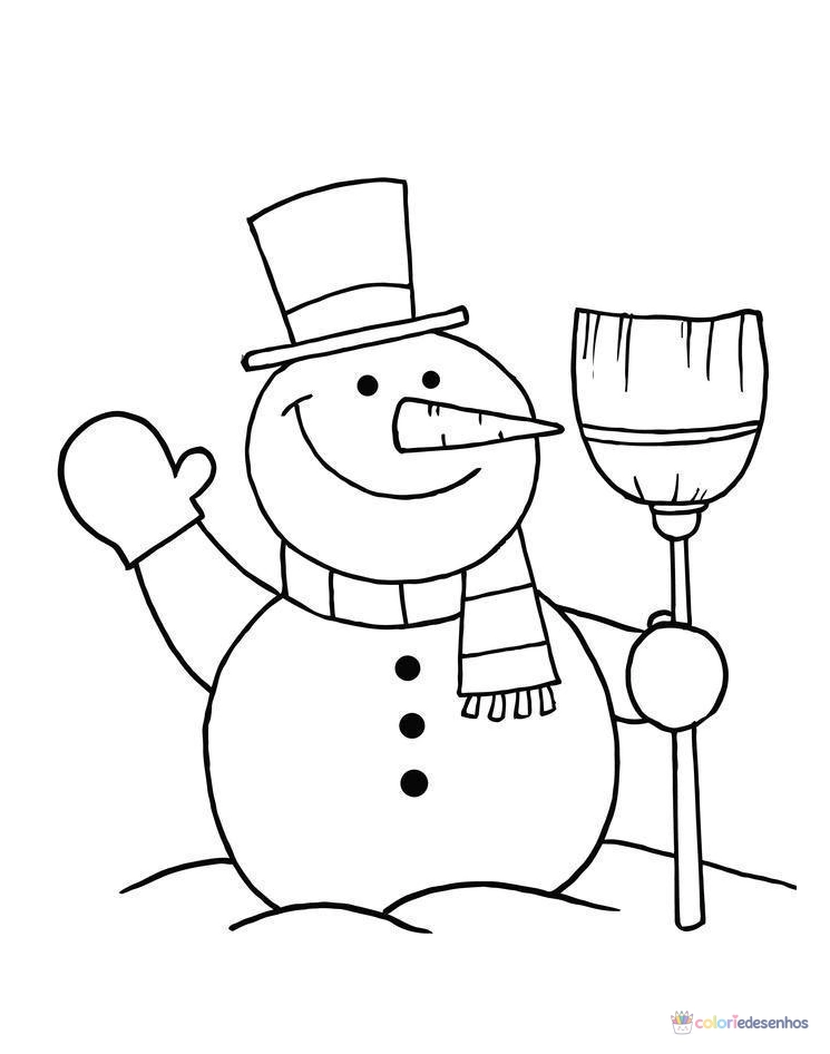 Bonecos de Neve para colorir