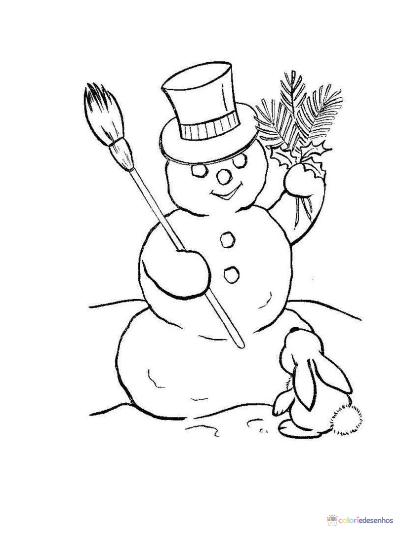 Bonecos de Neve para colorir