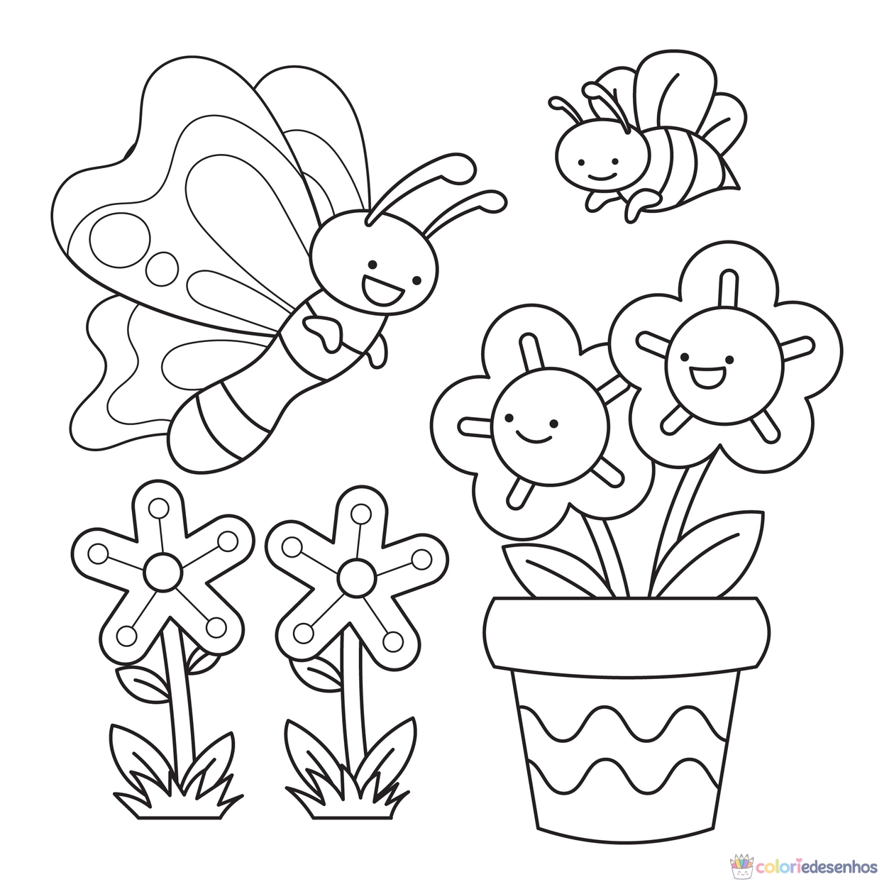Borboletas para colorir