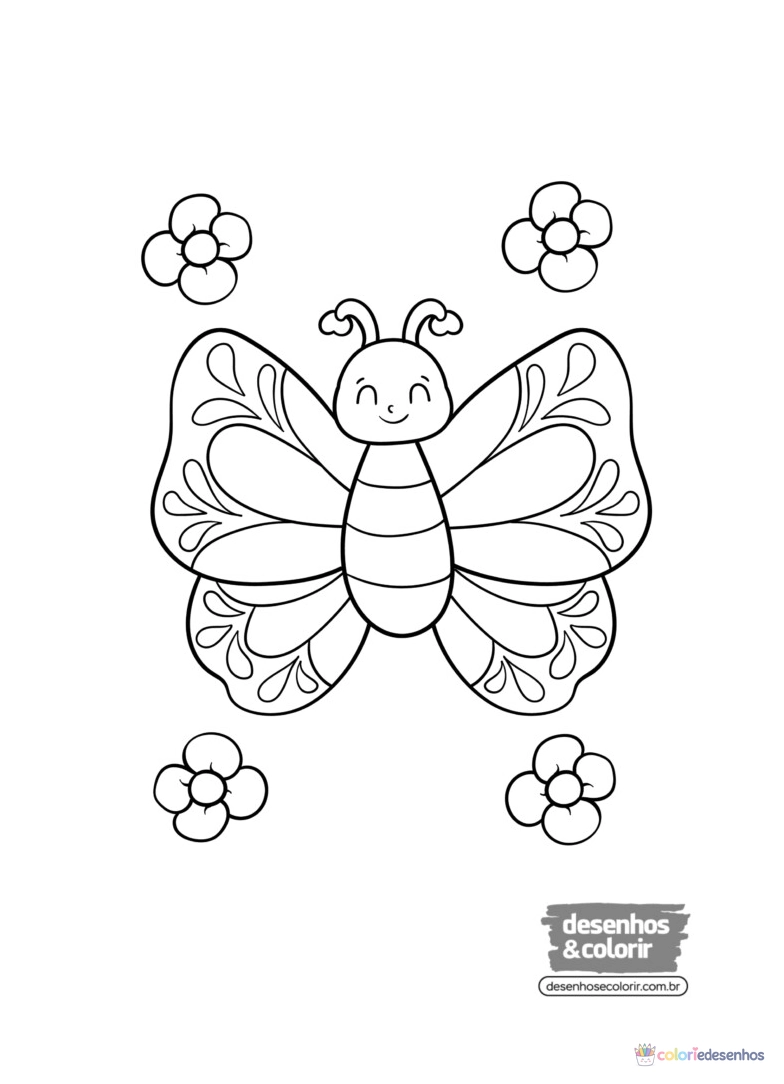 Borboletas para colorir