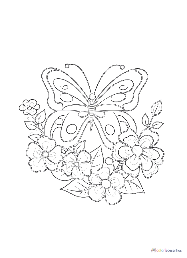 Borboletas para colorir