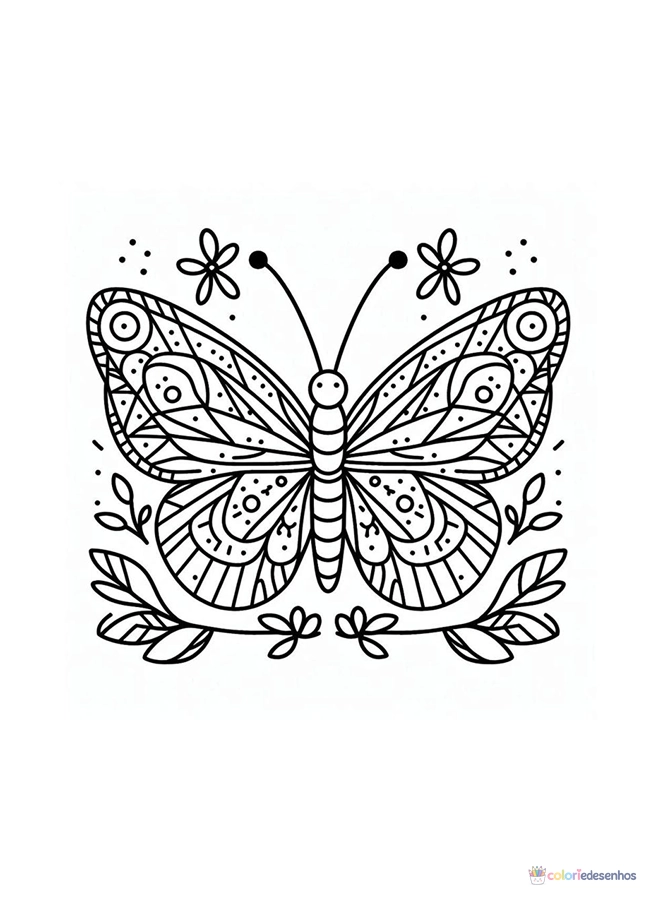 Borboletas para colorir