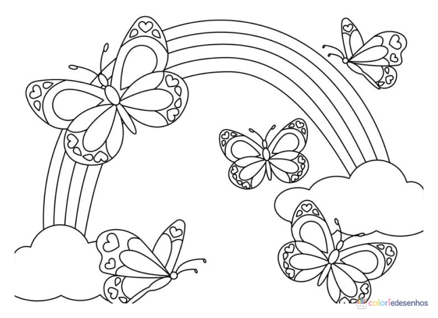 Borboletas para colorir