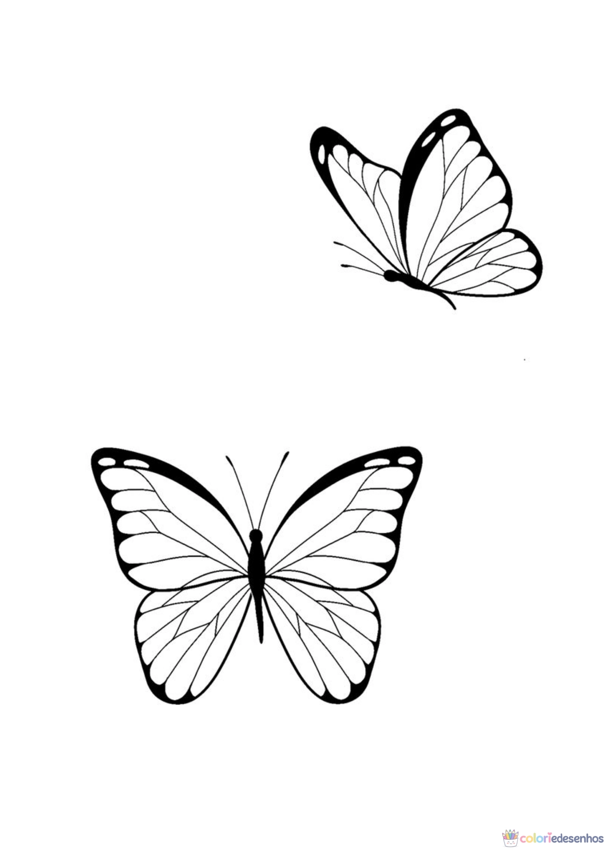 Borboleta para imprimir e colorir para colorir