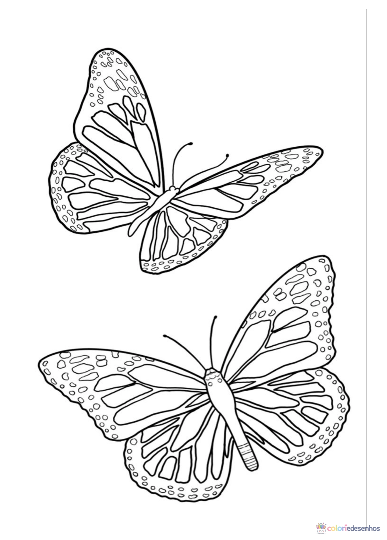Borboleta para imprimir e colorir para colorir