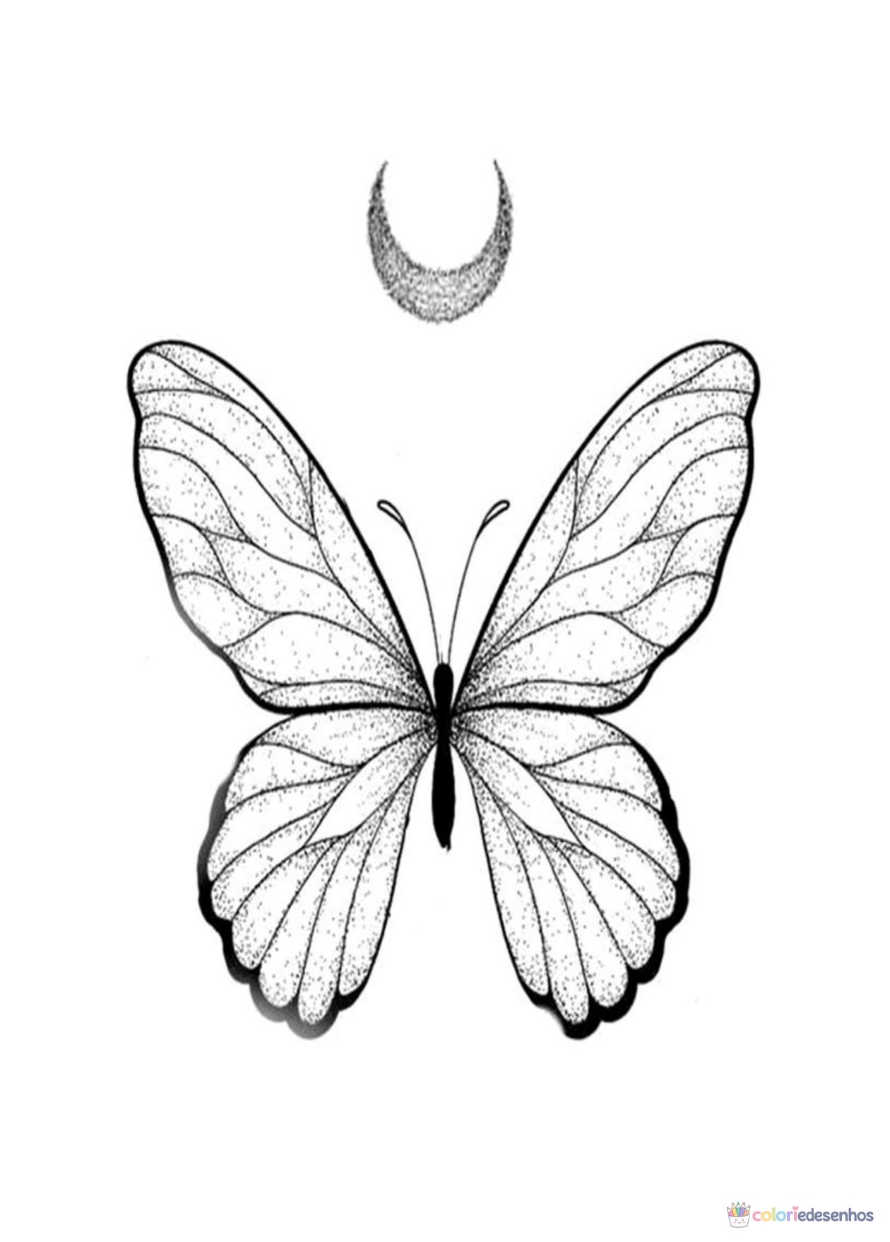 Borboleta para imprimir e colorir para colorir