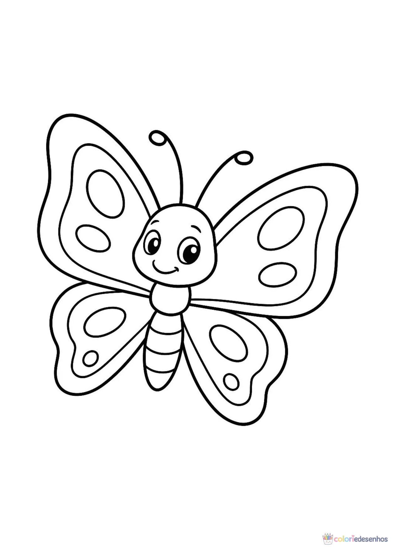 Borboleta para imprimir e colorir para colorir