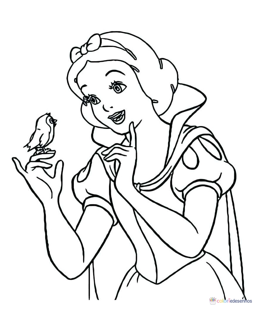 Branca de Neve para colorir