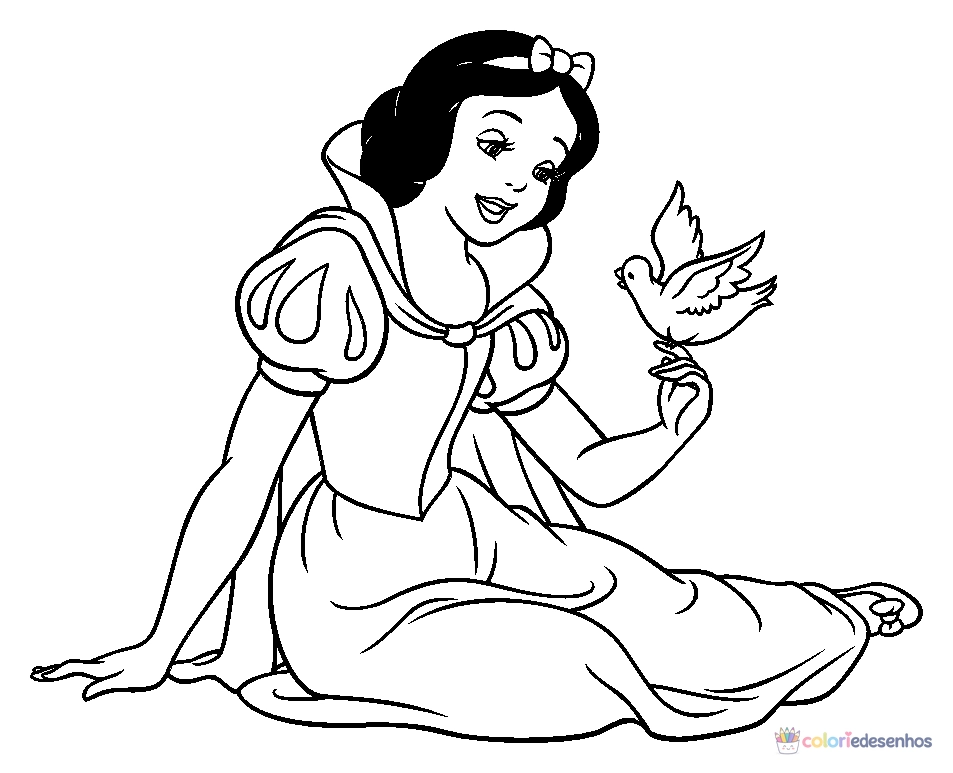 Branca de Neve para colorir