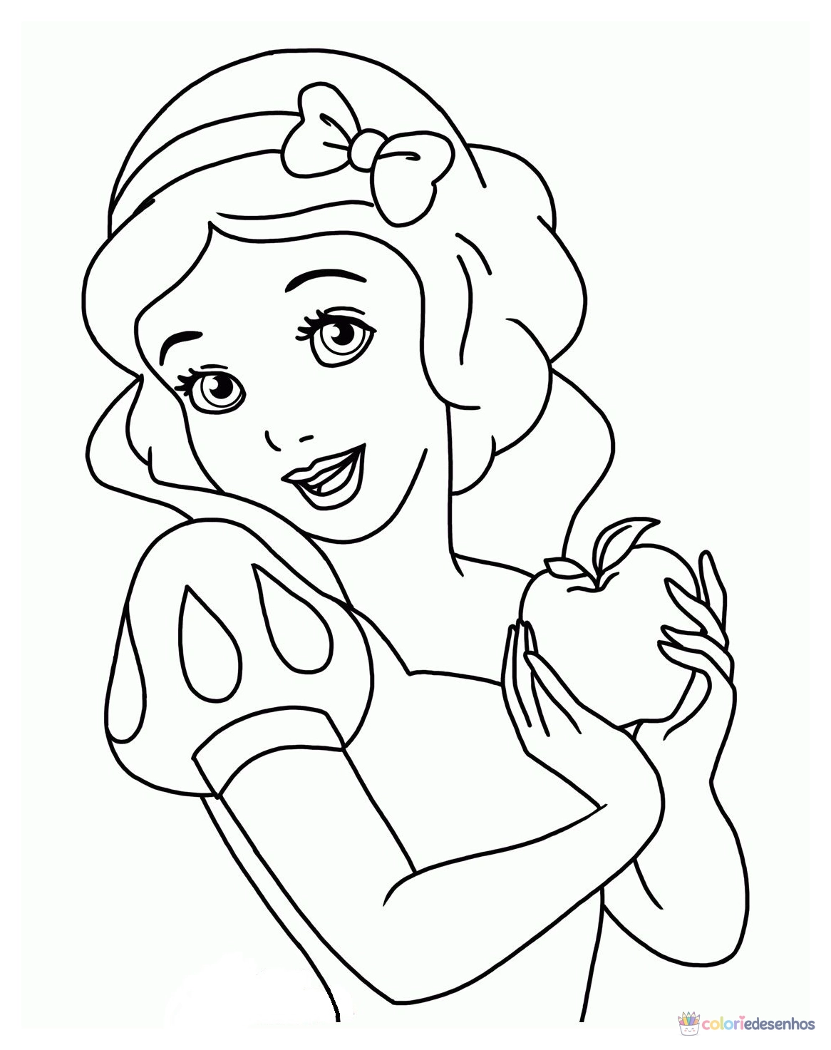 Branca de Neve para colorir