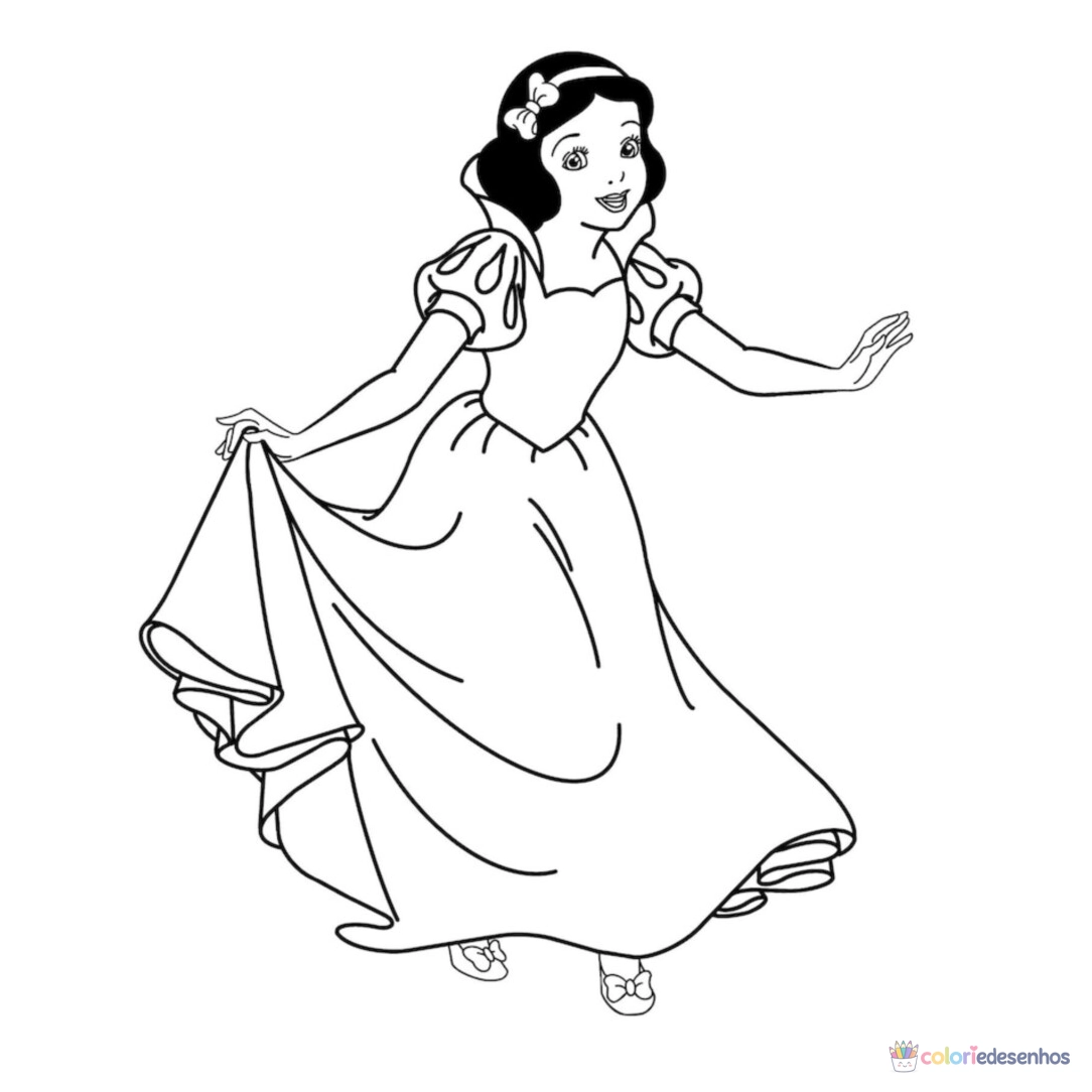 Branca de Neve para colorir