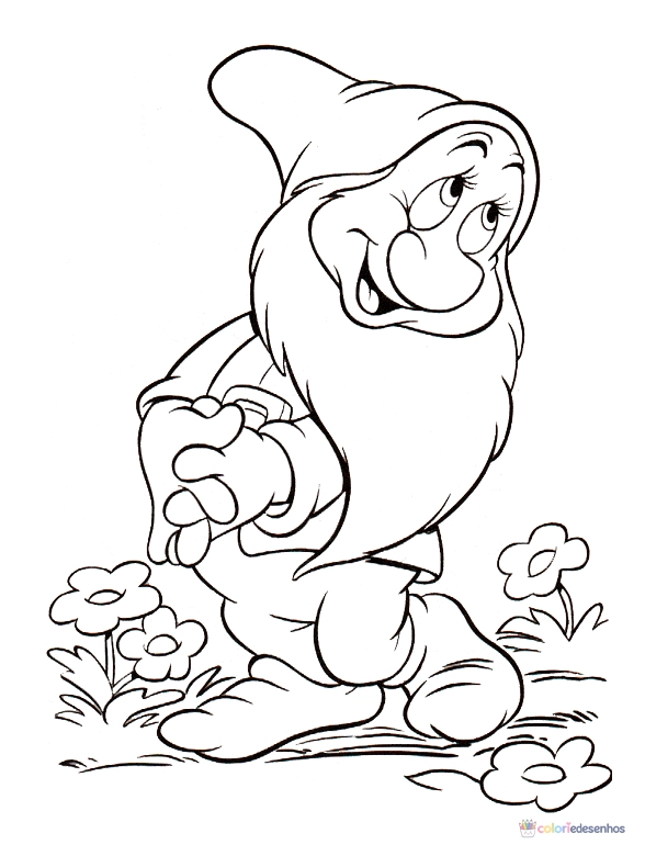 Branca de Neve para colorir
