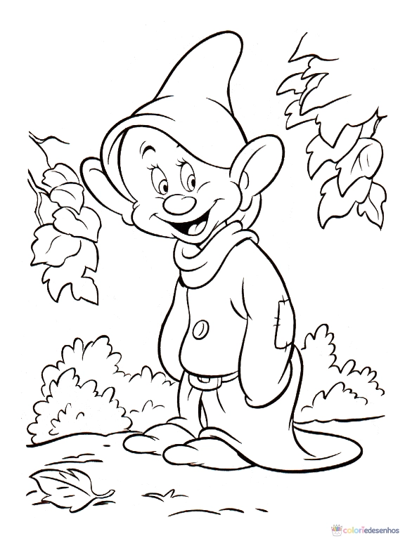 Branca de Neve para colorir