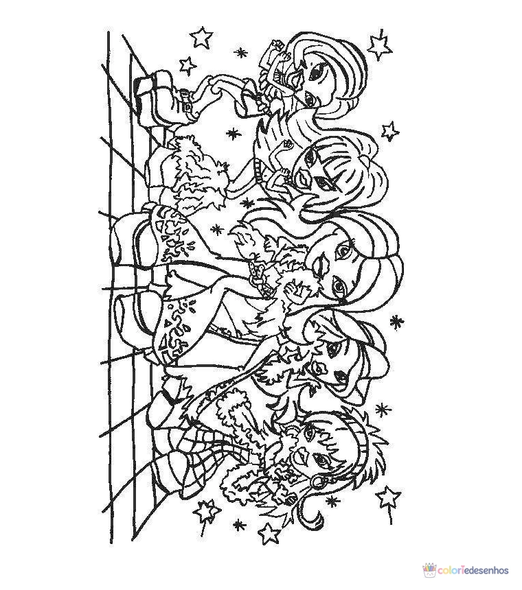 Desenhos de Bratz para colorir