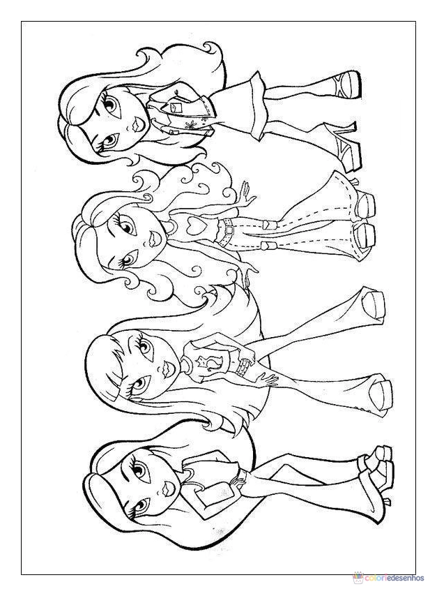 Bratz para colorir
