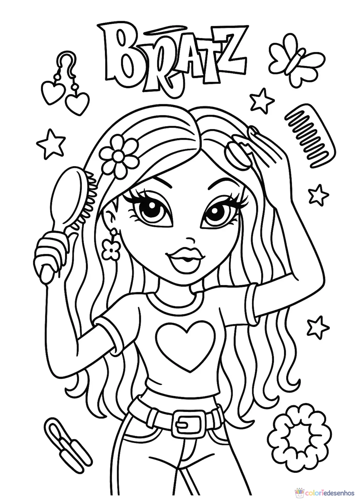 Bratz para imprimir e colorir para colorir
