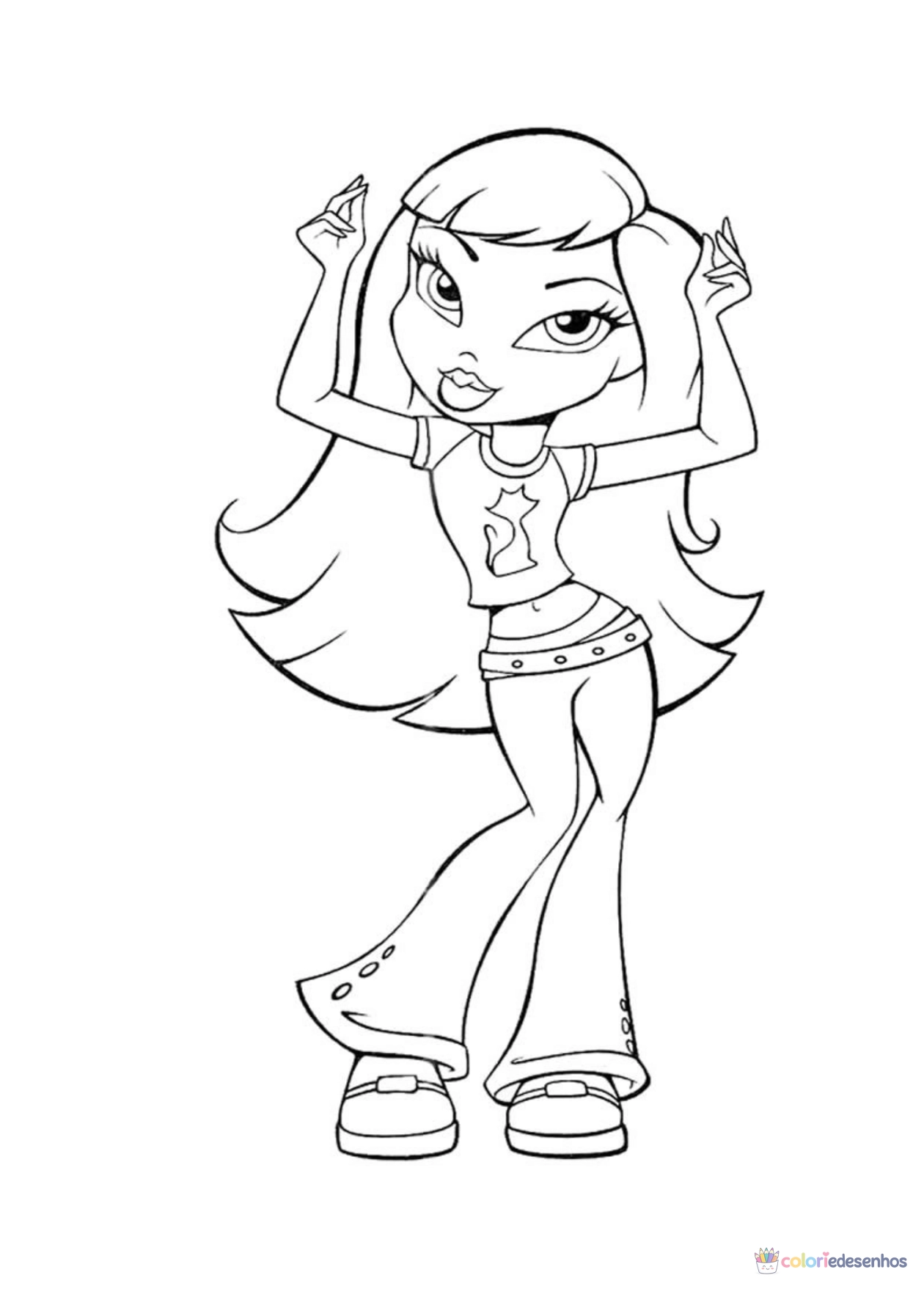 Bratz para imprimir e colorir para colorir