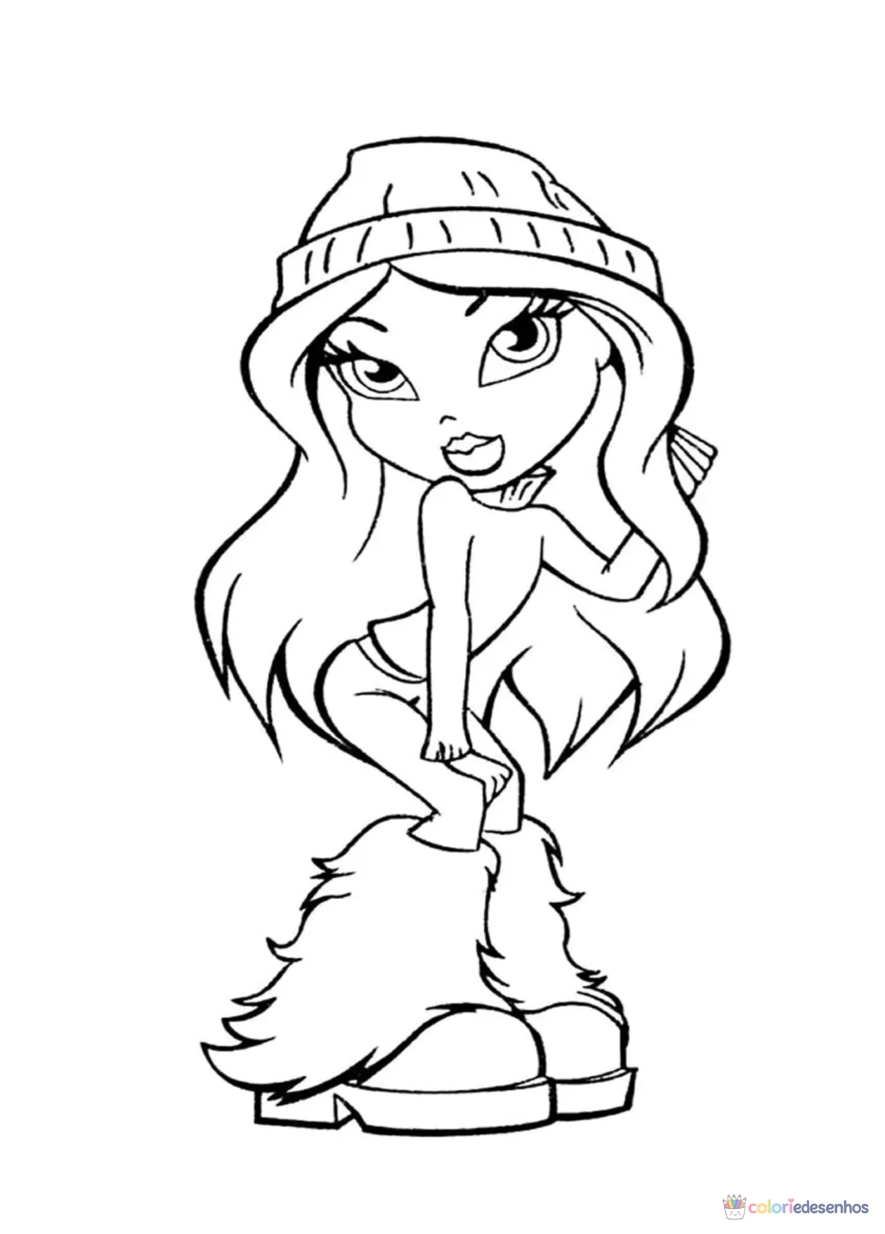 Bratz para imprimir e colorir para colorir
